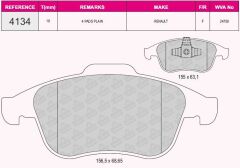 QCB FREN BALATA ON RENAULT LAGUNA III (BT0/1) 2.0 DCI 2007-/ 2.0i 16v 2007- / MEGANE III 2.0 DCI 2008-2015/ LATITUDE 1.5 DCI 2011-/ 2.0 DCI 2011-/ SCÉNIC III 1.6i 16v 2009-/ 1.5 DCI 2009-