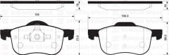 TRW FREN BALATA ON VOLVO C70 I 2.0 1998-2005/ S60 I 2.0 T5 2000-2010/ S80 I 3.0 T6 1998-2006/ V70 I 2.0 T 1997-2000/ V70 II 2.0 T 2000-2007/ S 80 I 2.0 T 1998-2006/ S60 I 2.0 T 2000-2010