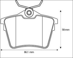 AP FREN BALATA ARKA PEUGEOT 407 (6D) 1.6 HDI 2004-2011 / PEUGEOT 407 (6D) 1.8i 2004-2011 / PEUGEOT 407 (6D) 2.0i 2004-2011 / PEUGEOT 407 (6D) 2.0 HDI 2004-2011 4254.04