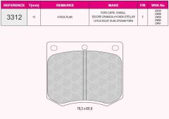 AYSAN FORD TAUNUS 1.6 - 2.0 ÖN FREN BALATASI