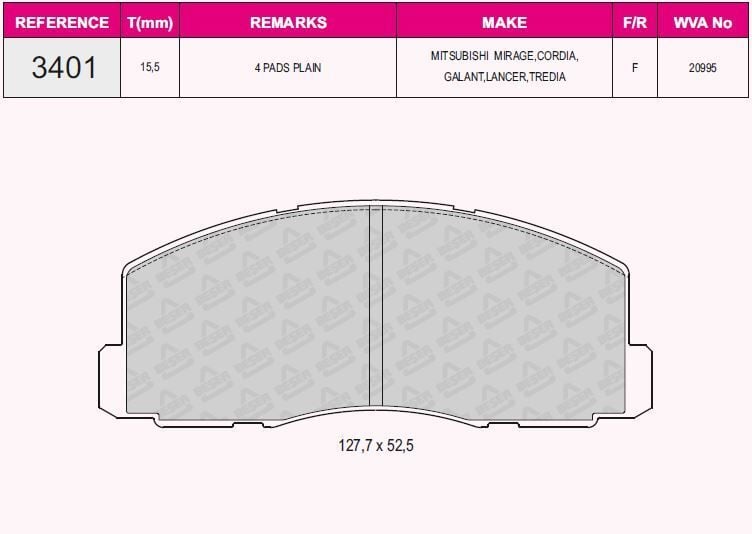AYSAN FREN BALATASI ÖN MITSUBISHI GALANT