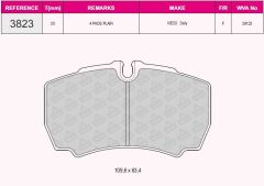 BEŞER FREN BALATA ARKA FORD TRANSIT (V347) 2.4 TDCI 2006-2014 / 3.2 TDCI 2006-2014 / IVECO DAILY III 2.8i 1999-2006 / DAILY IV 2.3i 2006-2011 / DAILY V 2.3i 2011-2014/ DAILY V 3.0 2011-2014