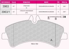 BEŞER FREN BALATA ARKA FISLI MERCEDES SPRINTER 5T (906) 515 CDI CIFT TEKER 2006-2009/ VW CRAFTER 30-35 2.5 TDI CIFT TEKER 2006-2016 / CRAFTER 30-35 2.0 TDI CIFT TEKER 2006-2016