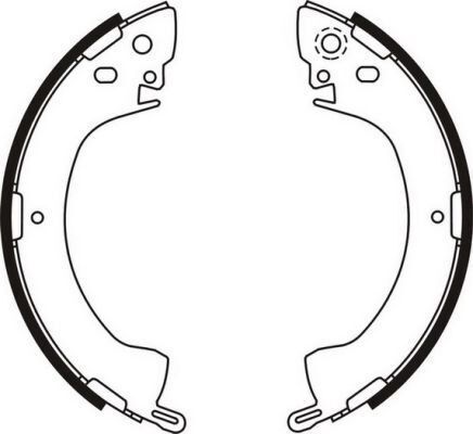 MGA FREN PABUC BALATA ARKA MITSUBISHI L 200 (K7T,K6T) 2.5 D 254X50,6 mm 1996-2007/MITSUBISHI L300 (P0W,P1W) 2.5 D /MITSUBISHI L 200 (K7T,K6T) 2.0 1996-2007/MITSUBISHI L 200 (K7T,K6T) 2.5 TD 1996-2007