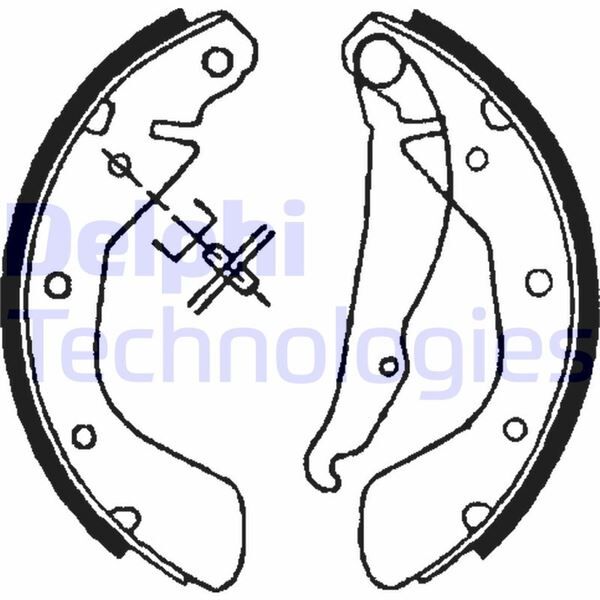DELPHI FREN PABUC BALATA ARKA OPEL CORSA B 1.0i 3-5 KAPI LEVYELI 200X29mm 1993-2000/ASTRA F 1.6i 1991-1998/CORSA B 1.4i 1993-2000/CORSA B 1.2i 16v 1993-2000/CORSA B 1.6i 16v 1993-2000/TIGRA 1.6 16v 1994-2000