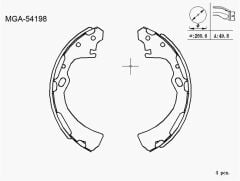 MGA FREN PABUC BALATA ARKA NISSAN PICK UP (D22) 2.5 D 4X2 260X50 mm 1998-