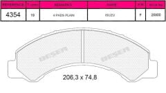 BEŞER FREN BALATA ON IKAZLI ISUZU NKR - NLR - NPR 2006-