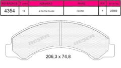 BEŞER FREN BALATA ON IKAZLI ISUZU NKR - NLR - NPR 2006-