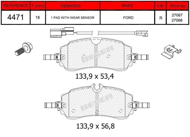 BEŞER BALATASI ARKA FORD TRANSİT 2024-