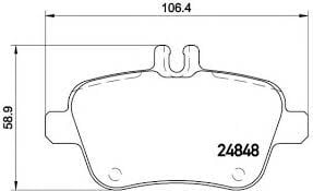 AP FREN BALATA ARKA MERCEDES A SERISI (W169) A 170 CDI 2004-2012/ A 200 2004-2012/ A 160 CDI 2004-2012/ B SERISI (W246) B 160 2011-/ GLA SERISI (X156) GLA 180 CDI 2013-/ GLA 200 2013- A0064202320