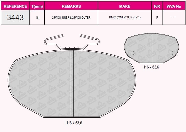 QCB ÖN BALATA BMC NISSAN LEVEND 2.5-3.O