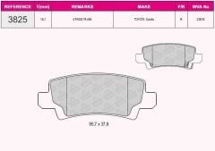 BSR FREN BALATA ARKA IKAZLI TOYOTA COROLLA 1.4 VVT-I 2002-2007/ COROLLA 1.6 VVT-I 2002-2007/ COROLLA 1.4 D-4D 2002-2007/ COROLLA VERSO 1.6 2004-2009/ COROLLA VERSO 2.0 D-4D 2004-2009