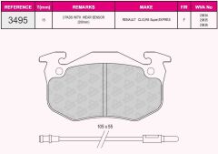 QCB ÖN BALATA RENAULT R5 72>85 CLIO I 91>98 EXPRESS 85>92 TWINGO I 93>07 FİŞLİ