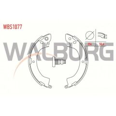 WALBURG FREN PABUC BALATA ARKA MITSUBISHI L 200 (K7T,K6T) 2.5 D 254X50,6 mm 1996-2007/MITSUBISHI L300 (P0W,P1W) 2.5 D /MITSUBISHI L 200 (K7T,K6T) 2.0 1996-2007/MITSUBISHI L 200 (K7T,K6T) 2.5 TD 1996-2007