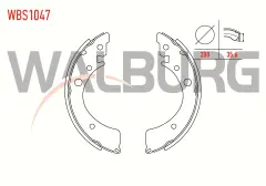 WALBURG FREN PABUC BALATA ARKA HONDA CIVIC VI 1.4i 200X35,6 mm 1995-2001/HONDA ACCORD III 1.6 LS 1985-1989/HONDA CIVIC VI 1.6i 1995-2001/HONDA ACCORD III 2.0i 16v- 1985-1989