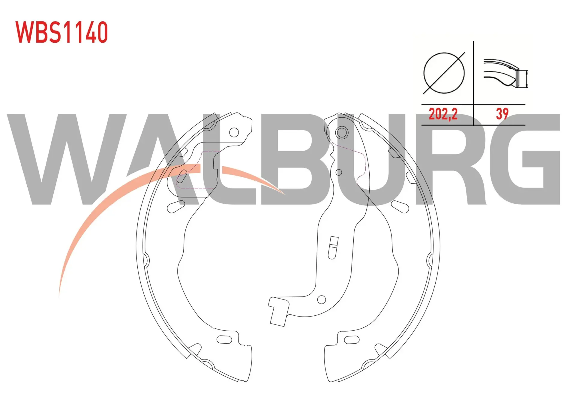 WALBURG FREN PABUC BALATA LEVYELI ARKA 202,2X39 RENAULT CLIO V 1.0 Sce - 1.0 Tce - 1.3 Tce - 1.5 BLUE DCI 2020-