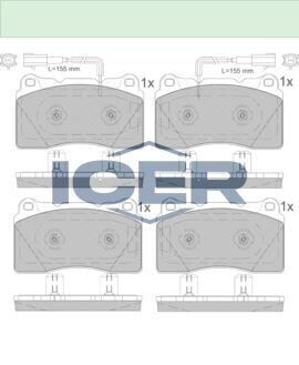 ICER FREN BALATA ON FISLI ALFA ROMEO GIULIETTA (940) 1.4 TB - 1.6 JTD 2010-