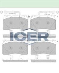 ICER FREN BALATA ON FISLI ALFA ROMEO GIULIETTA (940) 1.4 TB - 1.6 JTD 2010-