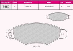 QCB FREN BALATA ON RENAULT KANGOO (KC0/1) 1.5 DCI 1998-2008 / KANGOO (KC0/1) 1.9 D 1998-2008 / CITROEN XSARA (N1) 1.6 1997-2005