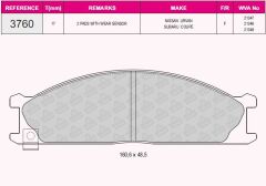 QCB FREN BALATA ON 17mm NISSAN PICK UP NP300 SKYSTAR 2.5 DCI 2008-/ TERRANO I (WD21) 2.7 TD 1986-1996/ PICK UP (D21) 2.5 D 1985-1998/ PICK UP (D22) 2.5 D 1998-