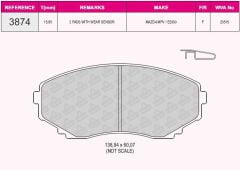QCB FREN BALATA ON IKAZLI MITSUBISHI L 200 TRITON (KJ_, KK_, KL_) 2.2 DI-D 2019- / MAZDA CX-7 (ER) 2.3 MZR 2007-/ CX-9 (TB) 3.7 2007-