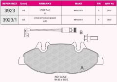 QCB FREN BALATA ON FISLI MERCEDES VITO (W639) 115 CDI 2003-2014 / VITO (W639) 110 CDI 2003-2014 / VIANO (W639) 2.2 CDI 2003-2014 / VIANO (W639) 2.0 CDI 2003-2014
