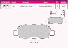 QCB FREN BALATA ARKA NISSAN QASHQAI 1.5 DCI 2007-2014/ QASHQAI 1.6i 2007-2014/ QASHQAI 2.0 DCI 2007-2014/ X-TRAIL 2.0 DCI 2007-2013/ X-TRAIL 2.0i 2007-2013/RENAULT KOLEOS 2.0 DCI 2008-2014
