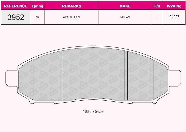 QCB FREN BALATA ARKA LAND ROVER RANGEROVER III 3.0 TD 6 2002-2012 / LAND ROVER DISCOVERY (TAA) 2.7 TD 2004-2010