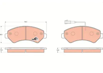 AP FREN BALATA ON CIFT FISLI FIAT DUCATO III 2006- / PEUGEOT BOXER III 2006-/ CITROEN JUMPER III 2006-/ KARSAN JEST 2012- / DUCATO 2024- 1611839280