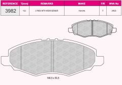 QCB FREN BALATA ON IKAZLI TOYOTA HI-LUX PICK UP 2.5 D 1983-2005 / 2.5 D-4D 1983-2005 / LAND CRUISER (_J7_) 2.4i 1984-1996 / LAND CRUISER 90 (_J9_) 3.0 TD 1996-2002/ 3.0 D 1996-2002/ 3.0 D-4D 1996-2002