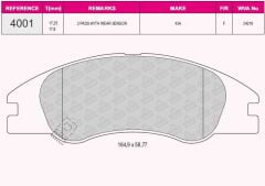 QCB FREN BALATA ON IKAZLI KIA CERATO (LD) 1.6i 2004-2012 / KIA CERATO (LD) 1.5 CRDI 2004-2012