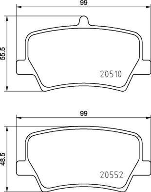 AP FREN BALATA ARKA VOLVO XC40 1.5 T3 2018- / XC40 2.0 D3 2018- / XC40 2.0 D4 2018- 31471471