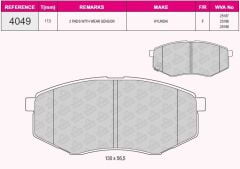 QCB FREN BALATA ON IKAZLI HYUNDAI IX35 (LM) 2.0 CRDI 4X4 18 JANT 2010-