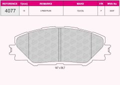 QCB FREN BALATA ON TOYOTA RAV4 III (ACA3_, ACE_, ALA3_, GSA3_, ZSA3_) 2.0 VVT-I 2005-2012 / RAV4 III 2.2 D 2005-2012 / RAV4 III 2.2 D-4D 2005-2012