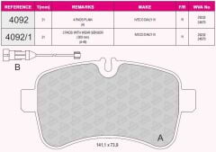 QCB FREN BALATA ARKA FISLI IVECO DAILY IV 2.3i 2006-2011