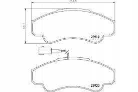 MGA FREN BALATA ON FISLI FIAT DUCATO (244) 2.3 JTD 2002-2006/DUCATO (244) 2.8 JTD 2002-2006 / CITROEN JUMPER II 2.8 HDI 2002-2006 / PEUGEOT BOXER II 2.0 HDI 2002-2006 / BOXER II 2.8 HDI 2002-2006 77362216