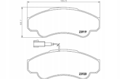 MGA FREN BALATA ON FISLI FIAT DUCATO (244) 2.3 JTD 2002-2006/DUCATO (244) 2.8 JTD 2002-2006 / CITROEN JUMPER II 2.8 HDI 2002-2006 / PEUGEOT BOXER II 2.0 HDI 2002-2006 / BOXER II 2.8 HDI 2002-2006 77362216