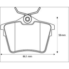 MGA FREN BALATA ARKA PEUGEOT PARTNER 1.6 HDI 2008-/ 308 (4A,4C) 1.4 HDI 2007-2013/ 1.6 HDI 2007-2013/ 1.6 VTI 2007-2013 / CITROEN BERLINGO 1.6 HDI 2008- 4254.15