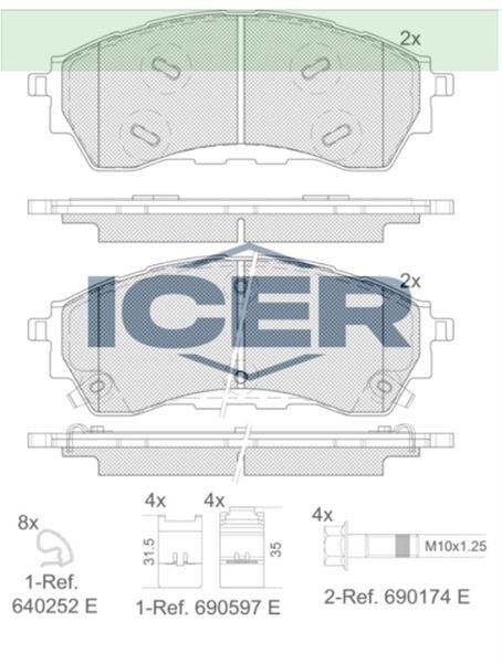FREN BALATASI ÖN FORD RANGER III