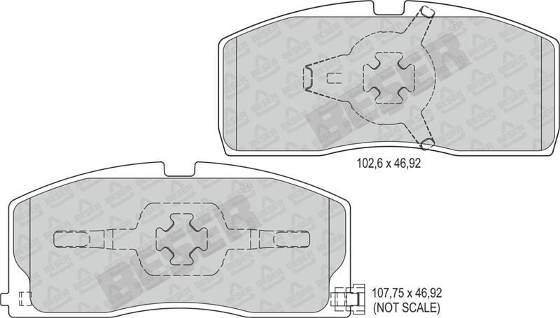 BSR FREN BALATA ON GEELY GEELY CK 1.3 2009-2011 0449187705000