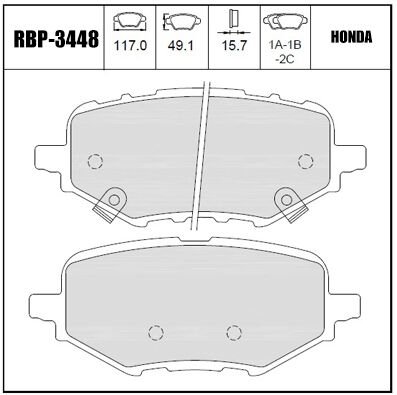 MGA FREN BALATASI ARKA HONDA ACCORD 2022- 43022TVEH01