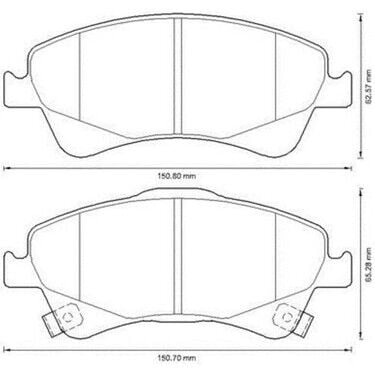 BSR FREN BALATA ON IKAZLI TOYOTA AVENSIS (T27) 1.6i 2009- / AVENSIS (T27) 1.8i 2009- / AVENSIS (T27) 2.0 D-4D 2009- 044650F010