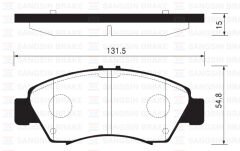 HI-Q FREN BALATA ON IKAZLI HONDA CIVIC VI 1.4i 1995-2001 / CIVIC VI 1.5i 1995-2001 / CITY 1.4i 2006- / JAZZ II (GD) 1.4i 2002-2004