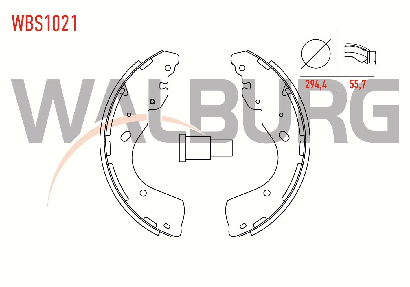 WALBURG FREN PABUC BALATA ARKA TOYOTA HI-LUX PICK UP (TGN1_GGN2_GGN1_KUN2_KUN1_) 2.5 D-4D 4X4 LEVYELI 295X61,4 mm 2005- / HILUX PICK UP 2.5 D 2005-2011 / HILUX PICK UP 2.5 D4D 2005-2011