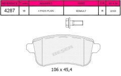 BSR FREN BALATA ARKA 15-16 JANT RENAULT CLIO V 1.5 DCI 20-/ FLUENCE 1.5 DCI - 1.6 09-/ MEGANE III 1.5 DCI-1.9 DCI-2.0 DCI 08-15/ G. SCENIC 1.5 DCI 2009- 440603558R