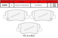 BSR FREN BALATA ÖN IKAZLI KIA PICANTO (JA) 1.0 MPI - 1.25 MPI 2017- 58101G6A40