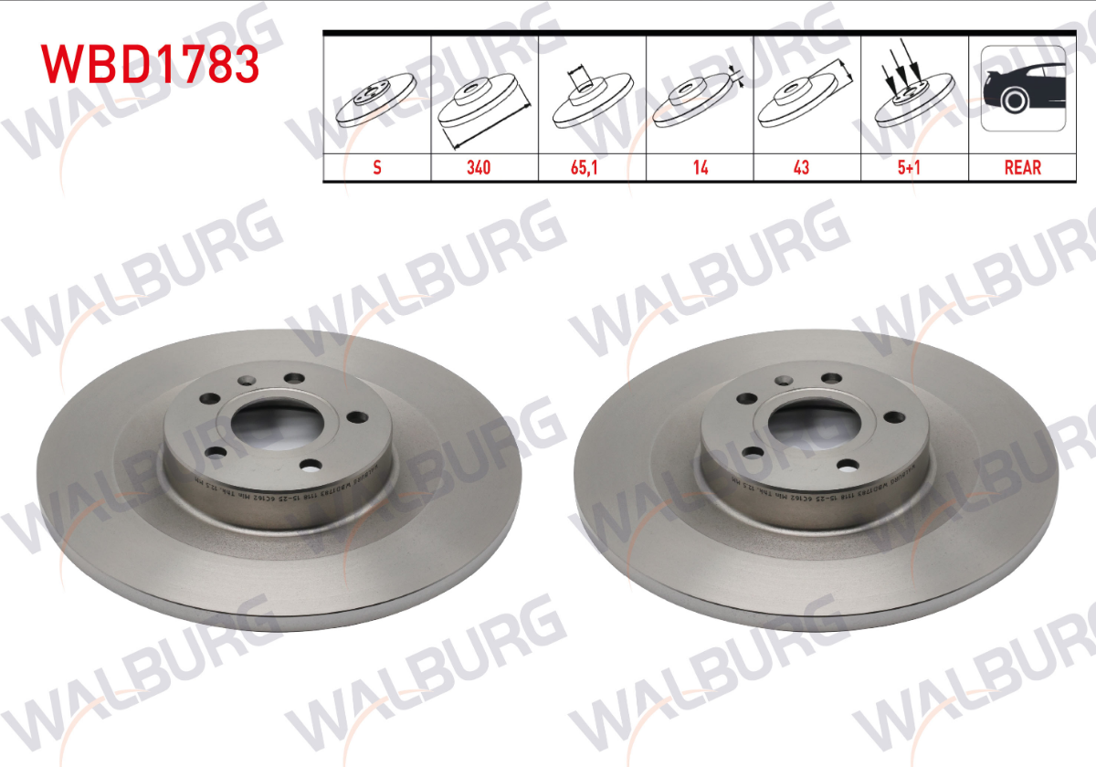 WALBURG FREN DISKI ARKA TOGG T10X 2023-