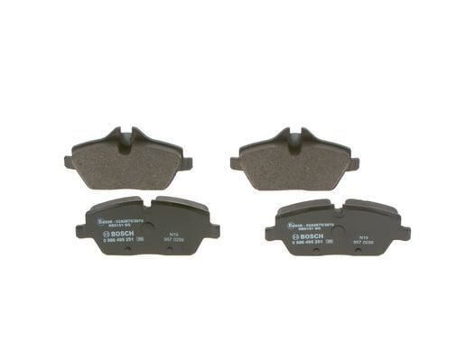 BOSCH FREN BALATA ON BMW 1 SERISI (E87) 116 i 2003-2012 / 118 i 2003-2012/ 118 D 2003-2012 / MINI COOPER ONE 1.6i 2010-/ MINI COOPER ONE 1.6i 2010-/ MINI COOPER ONE 1.6 D 2010-