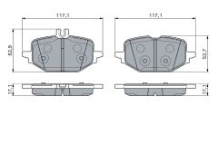 BOSCH FREN BALATA ARKA MERCEDES C SERISI (W206, S206) 2021- / E SERISI (W214, S214) 2023-