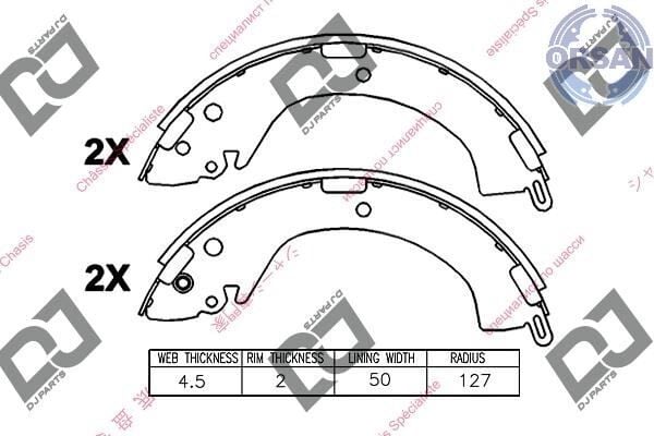DJ ARKA PABUÇ BALATA L200 2.0 2.5D 2.5TD (96-07) L400